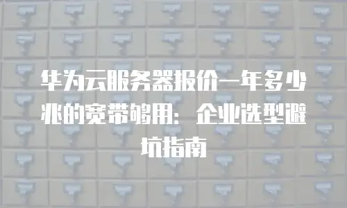 华为云服务器报价一年多少兆的宽带够用：企业选型避坑指南