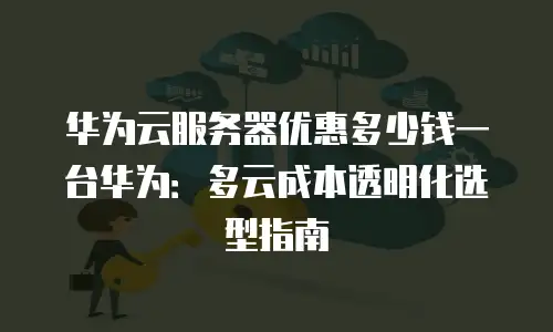 华为云服务器优惠多少钱一台华为：多云成本透明化选型指南