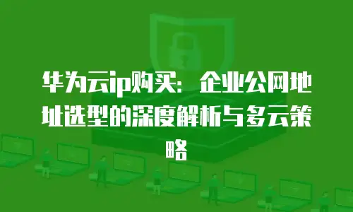 华为云ip购买：企业公网地址选型的深度解析与多云策略