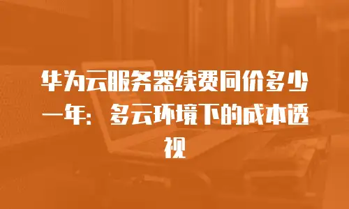 华为云服务器续费同价多少一年：多云环境下的成本透视
