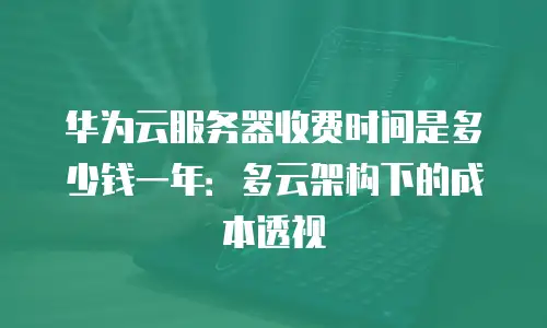 华为云服务器收费时间是多少钱一年：多云架构下的成本透视