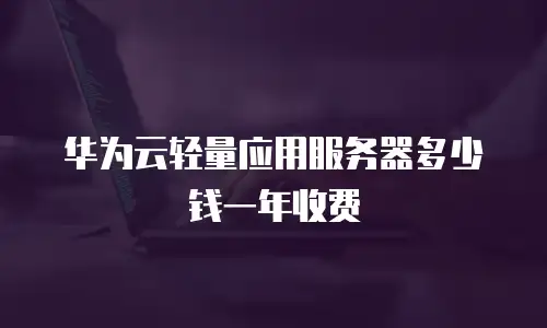 华为云轻量应用服务器多少钱一年收费