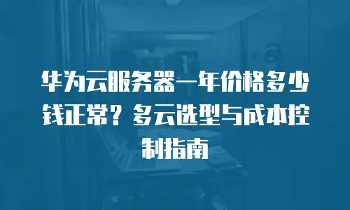 华为云服务器一年价格多少钱正常？多云选型与成本控制指南