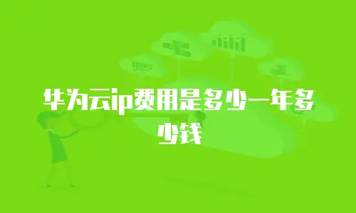 华为云ip费用是多少一年多少钱