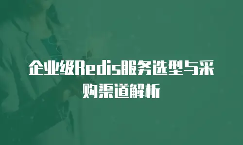 企业级Redis服务选型与采购渠道解析