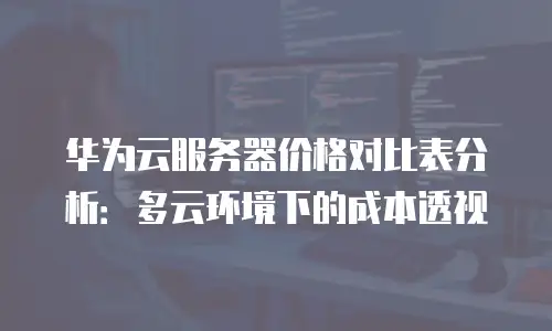 华为云服务器价格对比表分析：多云环境下的成本透视