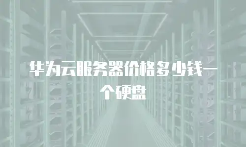 华为云服务器价格多少钱一个硬盘