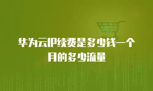 华为云IP续费是多少钱一个月的多少流量