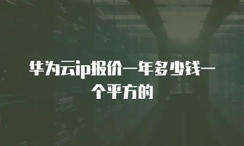华为云ip报价一年多少钱一个平方的
