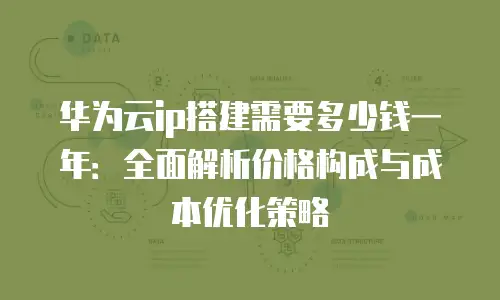 华为云ip搭建需要多少钱一年：全面解析价格构成与成本优化策略