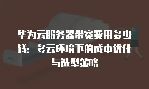 华为云服务器带宽费用多少钱：多云环境下的成本优化与选型策略
