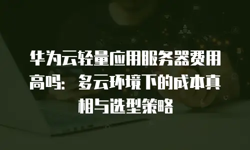 华为云轻量应用服务器费用高吗：多云环境下的成本真相与选型策略