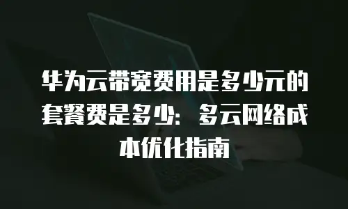 华为云带宽费用是多少元的套餐费是多少：多云网络成本优化指南