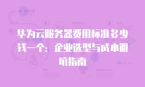 华为云服务器费用标准多少钱一个：企业选型与成本避坑指南