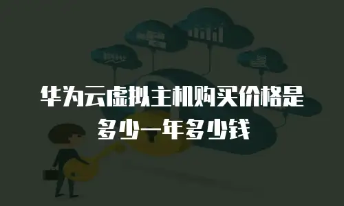 华为云虚拟主机购买价格是多少一年多少钱