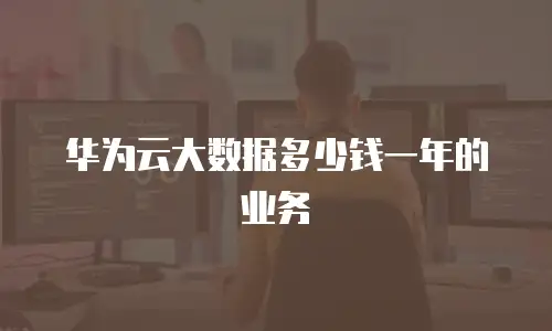 华为云大数据多少钱一年的业务
