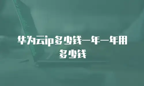 华为云ip多少钱一年一年用多少钱