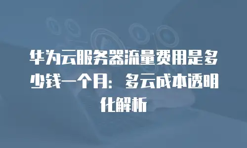 华为云服务器流量费用是多少钱一个月：多云成本透明化解析