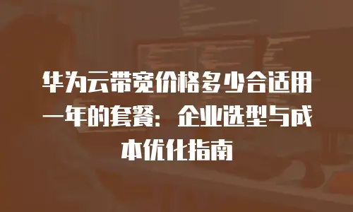 华为云带宽价格多少合适用一年的套餐：企业选型与成本优化指南