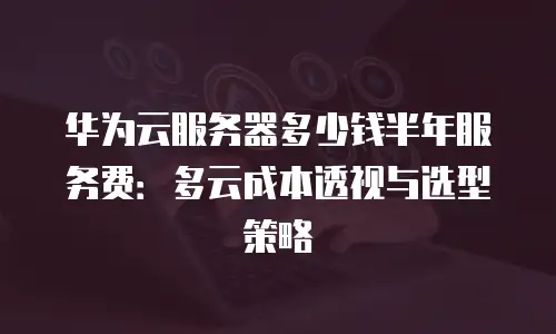 华为云服务器多少钱半年服务费：多云成本透视与选型策略