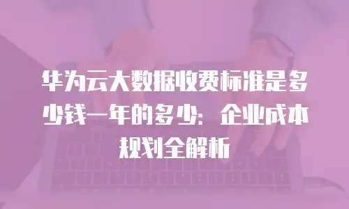 华为云大数据收费标准是多少钱一年的多少：企业成本规划全解析