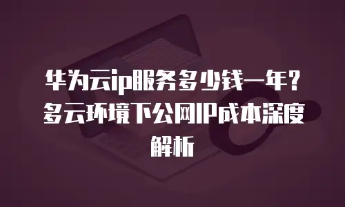 华为云ip服务多少钱一年？多云环境下公网IP成本深度解析