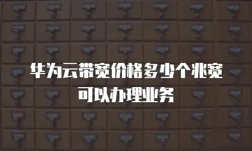 华为云带宽价格多少个兆宽可以办理业务