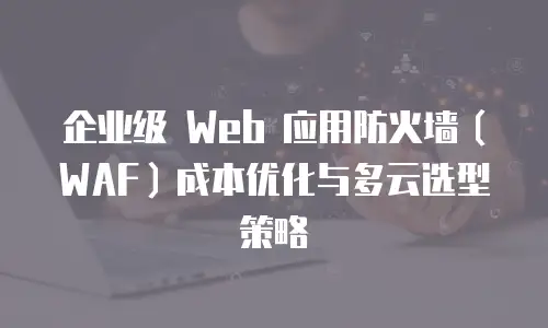 企业级 Web 应用防火墙（WAF）成本优化与多云选型策略