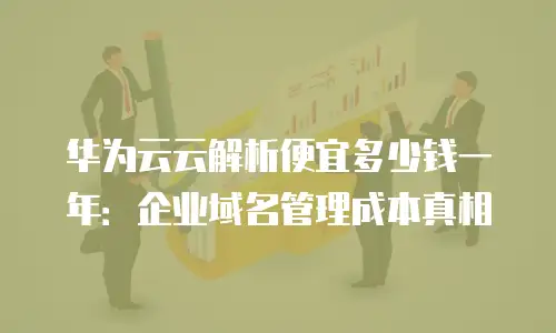 华为云云解析便宜多少钱一年：企业域名管理成本真相