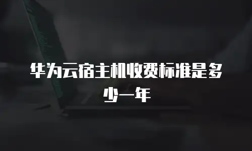 华为云宿主机收费标准是多少一年