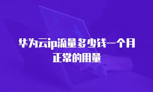 华为云ip流量多少钱一个月正常的用量