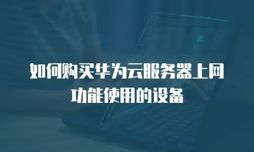 如何购买华为云服务器上网功能使用的设备