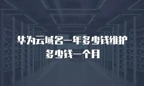 华为云域名一年多少钱维护多少钱一个月