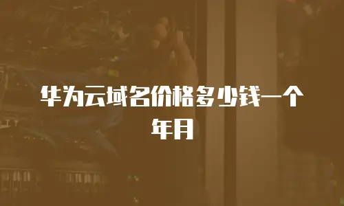 华为云域名价格多少钱一个年月
