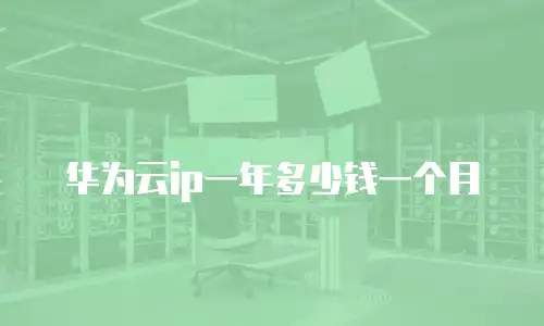 华为云ip一年多少钱一个月