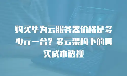 购买华为云服务器价格是多少元一台？多云架构下的真实成本透视