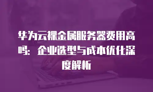 华为云裸金属服务器费用高吗：企业选型与成本优化深度解析