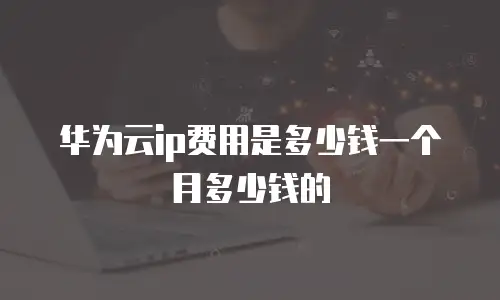 华为云ip费用是多少钱一个月多少钱的