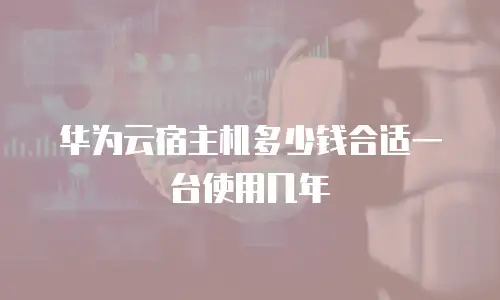 华为云宿主机多少钱合适一台使用几年