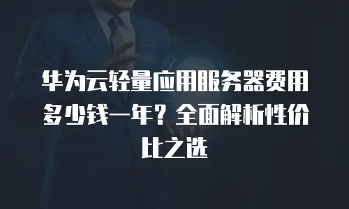华为云轻量应用服务器费用多少钱一年？全面解析性价比之选