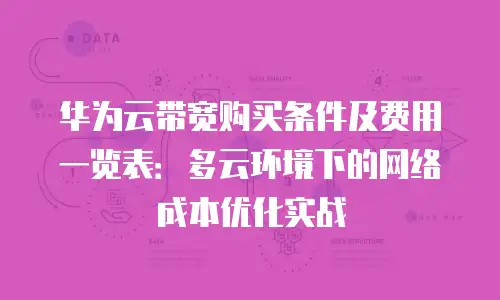 华为云带宽购买条件及费用一览表：多云环境下的网络成本优化实战