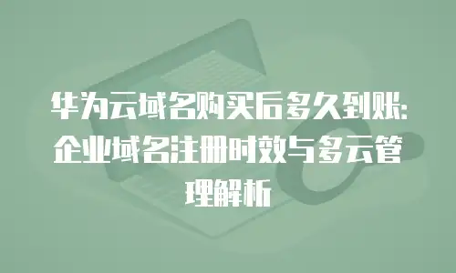 华为云域名购买后多久到账：企业域名注册时效与多云管理解析