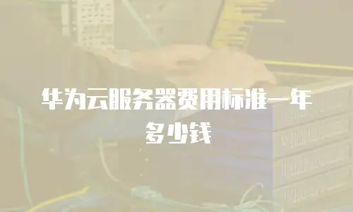 华为云服务器费用标准一年多少钱