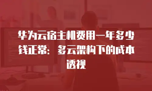 华为云宿主机费用一年多少钱正常：多云架构下的成本透视