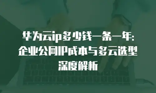 华为云ip多少钱一条一年：企业公网IP成本与多云选型深度解析
