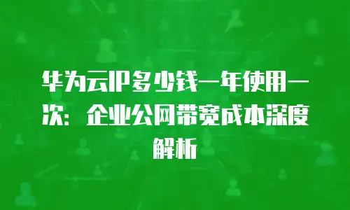 华为云IP多少钱一年使用一次：企业公网带宽成本深度解析