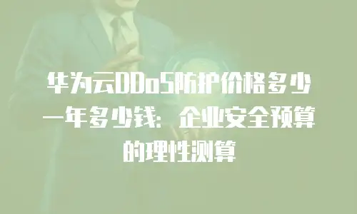 华为云DDoS防护价格多少一年多少钱：企业安全预算的理性测算