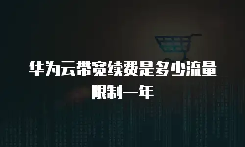 华为云带宽续费是多少流量限制一年