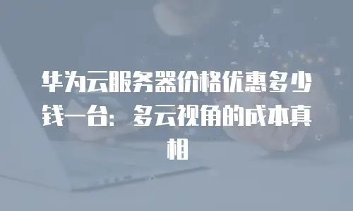 华为云服务器价格优惠多少钱一台：多云视角的成本真相