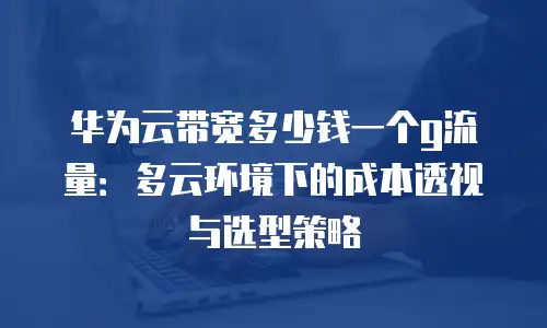 华为云带宽多少钱一个g流量：多云环境下的成本透视与选型策略